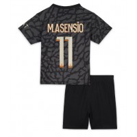 Echipament fotbal Paris Saint-Germain Marco Asensio #11 Tricou Treilea 2023-24 pentru copii maneca scurta (+ Pantaloni scurti)